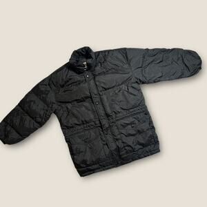 Outdoor Spirit Black Down Puffer Jacket Men’s Medium Nylon Vintage M06